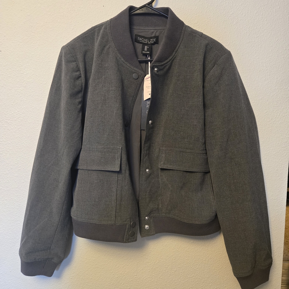 Gray Bomber Jacket
